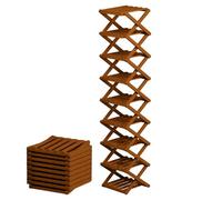 Estante de zapatos de madera - 29 pulgadas organizador de calzado plegable de varios niveles | Space Saving Shoe Holder for Entryway, Bedroom, Closet, Hallway, Garage, and Apartment