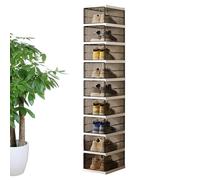 Estante de zapatos plegable: estuche de zapatos apilables compactos, unidad de almacenamiento de entrada clara | Caja de organizadores de zapatos eficientes con diseños de ventilación para l