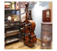 Estante Decorativo de Vino de Madera en Forma de Violonchelo, expositores de Vino Tinto en el Suelo Independiente y Adorno en el Suelo del Bar KTV para Bodega (Color: marrón, tamaño: 43x18x1