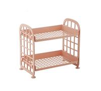 Estante del baño sobre el inodoro, Estantería de plástico 2 niveles, independiente y duradera, for interiores, garaje, cocina, baño, ducha más(A)