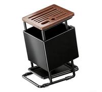 Estante deslizante de acero multifunción para cuchillos y herramientas de corte, organizador de ahorro de espacio para cocina moderna, 22,5 x 18 x 12 cm, negro o blanco para cocineros caseros (negro)