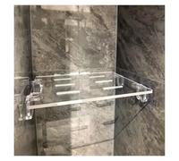 Estante divisor de nicho de ducha transparente, hoja de drenaje acrílica para nichos de azulejos, organizador de baño, 7.9 x 9.8 x 0.3 pulgadas