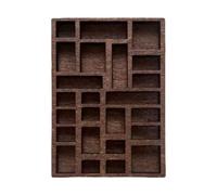 Estante en miniatura de cristal de madera de tamaño de bolsillo para joyas para hombres y mujeres, estante de exhibición portátil