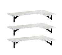 Estante esquinero de madera montado en la pared, elegante estante de esquina de pared, estante de almacenamiento flotante de madera eficaz, estantes fáciles de instalar