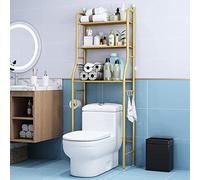 Estante esquinero de metal de 3 niveles para baño, solución de almacenamiento que ahorra espacio para lavandería y baño, elegante organizador de decoración para artículos esenciales del hogar.