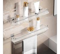 Estante esquinero flotante sin taladrar para baño, cocina, ahorro de espacio, para decoración del hogar y desorden