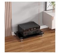 Estante esquinero resistente para equipos de video, receptor estéreo, reproductor de CD, amplificador con pestaña giratoria y reproductor de discos de vinilo, maximiza el espacio y el piso.