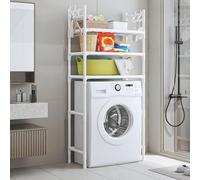 Estante Etagere para lavadora que ahorra espacio con patas antideslizantes, ideal para lavaderos, solución de almacenamiento compacta para espacios pequeños