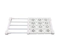 Estante Extensible de Tensión para Armario - Organizador Que Ahorra Espacio para Armarios y Estanterías - Tubo de Acero y Material PP - Se Adapta a Armarios de 24 Cm de Ancho (38-55 cm /