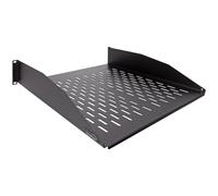 Estante fijo para gabinete de servidor NavePoint 2U de 19 pulgadas con ventilaci n universal, voladizo, de 18 pulgadas de profundidad, color negr