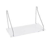 Estante flotante acrílico - Estante montado en la pared, organizador de almacenamiento adhesivo | 80 x 14,8 x 17 cm, soporte transparente, estante de exhibición de baño de carga pesada, ahorro de