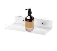 Estante flotante acrílico para la ducha - Transparente, cuarto de baño organizador de uñas libre de agua para botellas de champú, accesorios de baño Farmhouse Wall Decor Rack | Home Apartment Storage