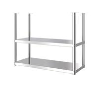 Estante flotante de acero inoxidable de 90 x 30 x 100 cm, estante de almacenamiento de cocina montado en la pared para restaurante, bar y almacén, elegante diseño plateado, solución duradera y que