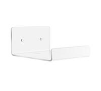 Estante flotante de acrílico transparente para almacenamiento en pared, 10 x 10 cm, con pegamento y clavos que no dejan marcas, para baño, dormitorio, sala de estar, oficina