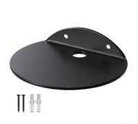 Estante flotante de metal pequeño, estante de pared de acero negro para almacenamiento de baño, soporte de especias de cocina y soporte para macetas (A)