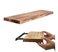 Estante Flotante de Pared de Madera 40×15×2 cm, Expositor de Madera Maciza para Plantas, Libros, Marcos y Accesorios de Decoración, Ideal para Sala de Estar, Baño y Dormitorio 1pcs 42x15x2cm