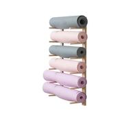 Estante Flotante de Pared para esterillas de Yoga, Ideal para organizar tu Gimnasio y Estudio de Yoga. Soporte Compacto para Equipos de Ejercicio y Accesorios de Fitness.