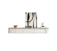 Estante flotante de TV para sala de estar, consola multimedia montada en la pared con almacenamiento, moderno armario de TV estrecho