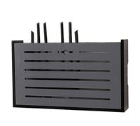 Estante flotante Estantes flotantes Caja de almacenamiento para enrutador inalámbrico Montaje en pared Estante de almacenamiento multifunción TV Fila inferior Caja de oclusión (Color: Gris (a) Tamaño