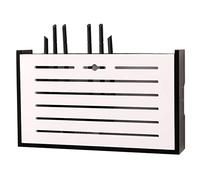 Estante flotante Estantes flotantes Caja de almacenamiento para enrutador inalámbrico Montaje en pared Estante de almacenamiento multifunción TV Fila inferior Caja de oclusión (Color: Gris (a) Tamaño