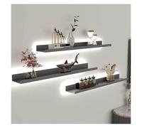 Estante Flotante Estantes Flotantes De Pared Con Luz LED Integrada, Estantes Metálicos De Pared Emisores De Luz, Estante De Exhibición Creativo For Entrada, Bar, Encimera, Sala De Estar, Baño. Contien