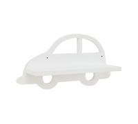 Estante flotante infantil skanderborg en forma de coche 21 x 40 x 11cm mdf blanco [en.casa]