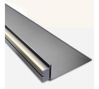 Estante flotante montado en la pared con luz LED, aleación de aluminio, 3 temperaturas de color, ideal para cocina, sala de estar, bar, organización de garaje, 225 mm x 800 mm