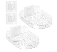 Estante flotante para cámara de pared, fácil de usar, marco de soporte adhesivo lateral, plataforma pequeña para paredes interiores, esquina de dormitorio al aire libre, estación de dispositivos