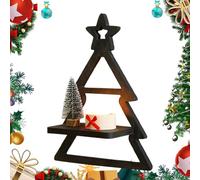 Estante flotante para pared, diseño de árbol de Navidad, decoración del hogar, estantes colgantes de madera de Navidad, para vacaciones, dormitorio, sala de estar, cocina, puerta, chimenea, entrada