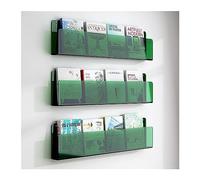 Estante flotante para revistas, Revistero de pared acrílico transparente, expositor periódicos y folletos(2pcs,60cm/26in)