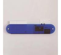 Estante flotante para revistas, Revistero moderno de acrílico transparente for pared, expositor folletos(Blue,120cm(47 1/4"))