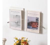 Estante flotante para revistas, Revistero moderno de acrílico transparente for pared, expositor folletos(Transparent,70cm(27 1/2"))