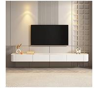 Estante flotante para TV montado en la pared, moderno armario de consola multimedia para sala de estar, dormitorio, sala de juegos, almacenamiento de entretenimiento que ahorra espacio