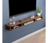 Estante flotante para TV para sala de estar, consola multimedia moderna montada en la pared con almacenamiento, solución de ahorro de espacio para una elegante configuración de entretenimiento en el