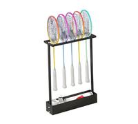 Estante For Almacenar Raquetas De Bádminton, Expositor For Raquetas De Tenis, Carrito For Equipo Deportivo con Cesta De Almacenamiento, No Requiere Instalación.(Black)