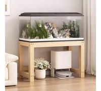 Estante for Peceras De Madera Maciza,Armario De Almacenamiento De Un Solo Nivel,Paneles Reforzados,Patas Resistentes,Adecuado for Salones,Balcones Y Dormitorios(90x45x50 cm/35.4x17.7x19.7 in)