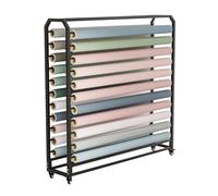 Estante For Rollos De Tela, Carrito Comercial Grande For Tela Textil, Soporte For Rollos De Vinilo con Ruedas, For Rollos De Cuero Y Papel Tapiz.(18 Rods)