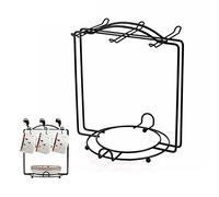 Estante FP-418 simple de acero con revestimiento antioxidante para 6 tazas, cucharas soperas, tazas para café, té o expresso