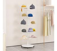 Estante giratorio de múltiples capas para sombreros, soporte de exhibición resistente independiente para sombreros, organizador de gorras con 7 capas para uso minorista o doméstico
