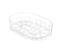 Estante giratorio Lazy Susan para cocina y organización de condimentos de refrigerador con material PET transparente que proporciona un fácil acceso a los artículos almacenados (transparente)