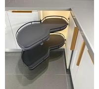 Estante giratorio para armario de esquina de altura ajustable para un fácil acceso, cajones extraíbles, solución de almacenamiento de cocina, accesorio de gabinete lateral izquierdo de 900 mm