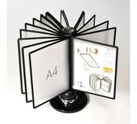 Estante giratorio para catálogos, clasificador de archivos, ideal para escritorio, sistema de referencia de mesa, soporte de archivos abatible de escritorio, para oficinas, comedor, lista de precios