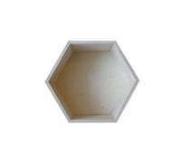 Estante hexagonal de madera 27 x 23,5 x 10 cm
