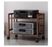 Estante HiFi de 2/3/4/5 niveles, soporte de audio ajustable para reproductor de CD en el hogar y la oficina, receptor estéreo, gabinete de almacenamiento de esquina con ruedas para impresora de