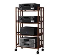 Estante HiFi de 2/3/4/5 niveles, soporte multimedia AV, unidad de almacenamiento ajustable para oficina y hogar, reproductor de CD, receptor estéreo, proyector de TV, impresora, consola de juegos con