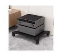 Estante HiFi o con patas ShockAbsing de madera, reproductor de CD y receptor AV, gabinete de exhibición de 1 nivel Ma Sto para sala de estar (negro)