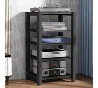Estante HiFi - Soporte de 2/3/4/5 niveles para tocadiscos y TV - Piel Sto Premium para sala de estar y estudio, diseño multicapa