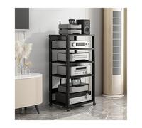 Estante HiFi - Soporte multimedia de 4/5/6/7 niveles para componentes de audio, cine en casa y oficina, torre de video para tocadiscos, consolas de juegos y centros de entretenimiento