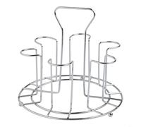 Estante invertido de acero inoxidable para almacenamiento de vidrio, capacidad para 6 u 8 tazas, construcción con diseño de secado vertical que ahorra espacio (6 bits)