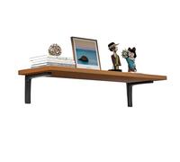 Estante Largo para Pared, estantes flotantes Grandes de Madera, Estilo rústico de Granja para baño, Cocina, Dormitorio, Sala de Estar, decoración. Walnut 30 * 90cm